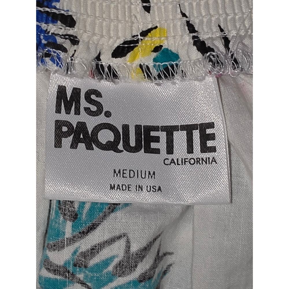 Vintage Ms. Paquette California Tropical Palm Print Midi Skirt Medium Made USA - Picture 8 of 10